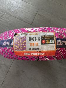 Lốp (vỏ) bánh trước / sau xe tay ga Grande Vespa Sprint Primavera MSX 110/70-12 không săm (ruột) - DPLUS