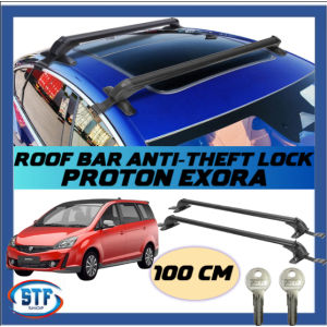 Portable Car Roof Rack Cargo Roof Carrier Luggage Anti Theft Cross Bicycle Roof Bar Kereta 100cm For Proton Exora2Pcs