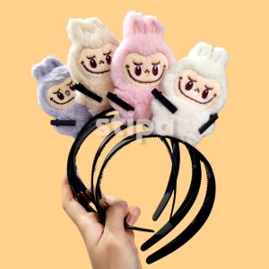STIPA Bando Jepit Boneka Besar Karakter Hiasan Kepala Big Character Head Band Piece with Hair Clip Accessories Rambut Wanita Anak Labubu LZ