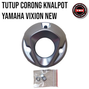 Tutup Moncong Ujung Knalpot Yamaha Vixion New Corong Cover Knalpot Vixion New 1PA Silver