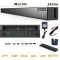 Rsionch Sound bar With Mic Home TV Speaker Surround Sound Soundbar Bluetooth 5.0 Wireless 3D Bass Sound bar Built in Subwoofer for PC TV Desktop PS4 Projector. 