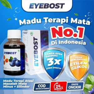 EYEBOST - MADU HERBAL MATA MINUS KATARAK RABUN JAUH RABUN DEKAT RABUN SENJA MATA SILINDER GLUKOMA GLAUKOMA MATA FLOATERS PTERYGIUM PTERIGIUM MATA BERLEMAK GANGGUAN KORNEA OBAT SAKIT MATA HERBAL MADU EYEBOST