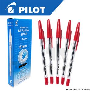 (1 PAK ISI 12 PCS)PILOT BALLPOINT BPTP MERAH