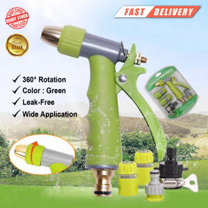 High Pressure Nozzle Spray Water Gun Head 3pcs Quick Connector Adjustable Water Sprinkler / Nozzle Tekanan Tinggi