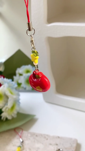 Fashionable Lovely Apples Charm Phone Strap Symbolizing Good Luck and Happiness Accessory for Fashion Enthusiasts