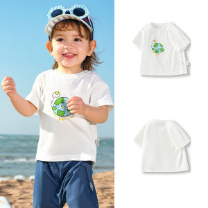 Balabala trẻ sơ sinh áo thun em bé hàng đầu quần áo bé gái tay ngắn bé trai 2025 mới xu hướng mùa hè dễ thương