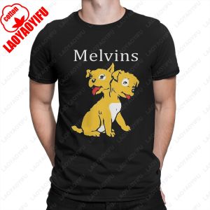 Men T-Shirts Music Vintage Pure Cotton Tees Short Sleeve Melvins T Shirts O Neck Fashion Short-sleev Summer Classic Style Tshirt