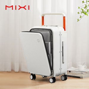 Mixi Front Opening Wide Handle Luggage with Laptop Compartment Durable PC Spinner Suitcase 20" Airline Approved Carry On Luggage 24" Check In Travel Trolley Case with TSA Lock M9277
