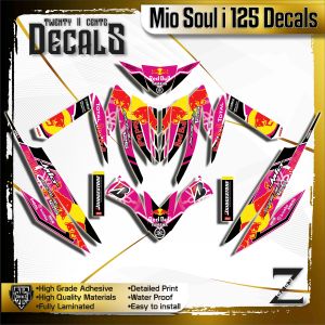 Yamaha mio soul i 125 Decals Sticker (redbull)
