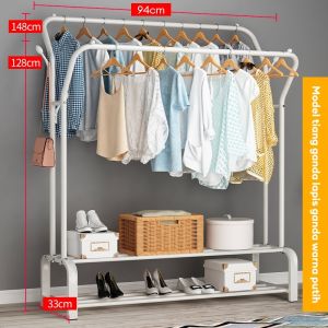 LG Rak Gantungan Baju Serbaguna Stand Hanger Display Butik Bazar Jemuran Pakaian Rak Sepatu Penyimpanan Topi