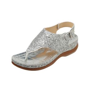 [Free Shipping] Plus-Size WomenS Summer New Fashion Casual Painted Buckle Flip-Flops