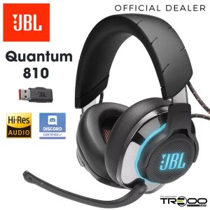 JBL Quantum 810 Wired/Wireless Bluetooth+2.4GHz Multi-Platform Noise-Cancelling Over-Ear Gaming Headset with Boom Microphone