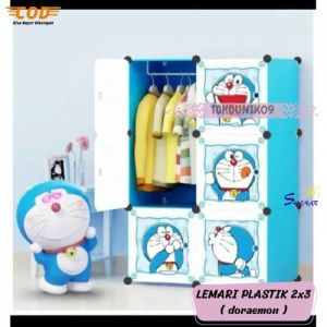 LEMARI PLASTIK 2x3 / LEMARI PAKAIAN / LEMARAI PAKAIAN GANTUNG & LIPAT / LEMARI BONGKAR PASANG SHENAR