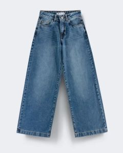 Women Extra Wide Leg Jeans Light Blue Inseam 27"