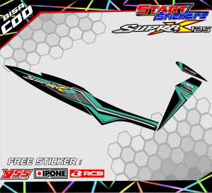 STRIPING VARIASI HONDA SUPRA X 125 / STICKER LIST MOTOR HONDA SUPRA X 125