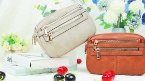 กระเป๋าสะพายข้าง TANTOMI สำหรับผู้หญิง กระเป๋า 6 ช่องสำหรับผู้หญิง กระเป๋าหนังวีแกนสำหรับการเดินทางและช้อปปิ้ง