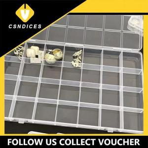 [Csndices] 28 Grids Transparent Organizer Box Plastic Square Organizers Storage Boxes For Home Makeup Jewelry Accessories Organizer