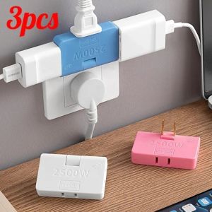 Portable Travel 2500W High Power Rotatable Socket Converter 180 Degree Extension Plug Multi Plug Wireless Outlet Adapter