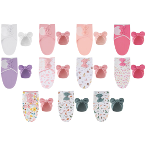 Trẻ sơ sinh swaddles Chăn địu em bé Khăn nam nữ Mũ y tế thời trang nắp ca-pô hat với Bowknot chi tiết
