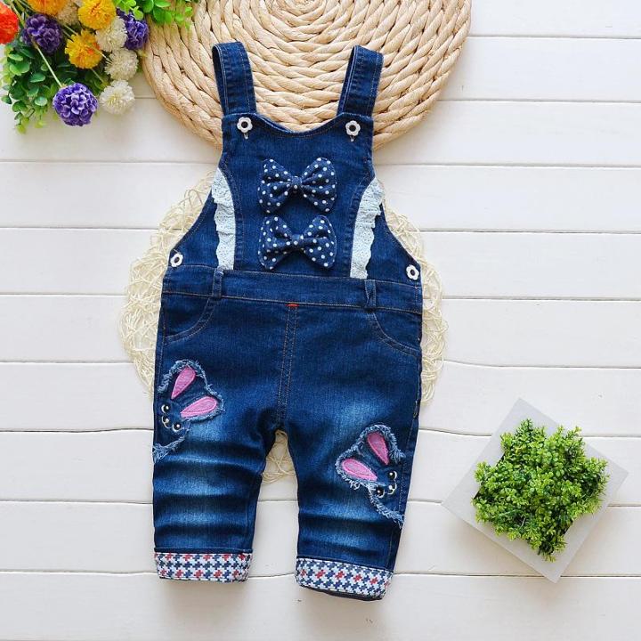 DIIMUU Kids Jeans Toddler Baby Clothing Girls Denim Overalls