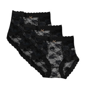 3/5Pcs Lace Panties Women High Waisted Briefs Ladies Lightweight Comfort Panty Intimates Jacquard Female Underpants M-XXL