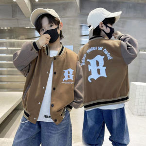 In Stock Autumn and Winter Fashionable Letters Baseball Top Boys and Girls College Style Loose Casual Single-Breasted Sweater Jacket