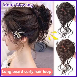 Moito วิกผมลอนแบบสังเคราะห์กิ๊บปอยผมแบบยืดหยุ่นสำหรับผู้หญิง