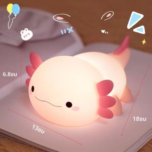 ไฟกลางคืน USB ซิลิโคนลดแรงดันไฟสร้างบรรยากาศห้องนอนหอพักข้างเตียงโคมไฟนอน