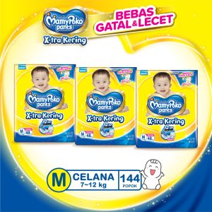 MamyPoko Pants X-tra Kering ukuran M48 x3 (7-12kg)