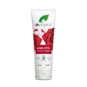 Dr. Organic Rose Otto Face Scrub Deep Exfoliation Aids in Healthy Aging Promotes Radiant Glowy Skin Vegan Certified Organic Natural 125 mL / 4.2 fl oz