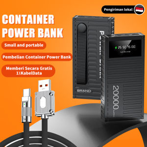 Zhike Power Bank Pengisi Daya Bank Daya 20000mAh Pengisian Cepat Indikator LED Power Bank Output Ganda Pengisi Daya Portabel Input Ganda dengan Kabel Data 3-in-1 Tipe-C &Micro USB&iOS