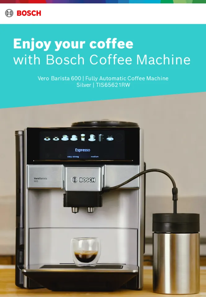 Bosch TIS65621RW Fully automatic free standing coffee machine Vero