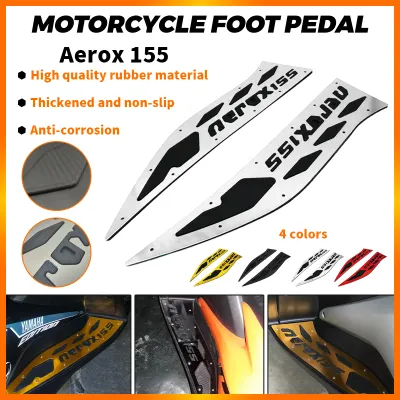 E&M Aerox 155 V1 Matting Footboard with Carbon Complete Bolts And Nuts Included Aerox155 Alloy Black/Gold/Red/Silver