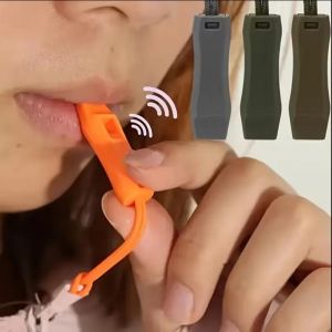 STYLETENK 5pcs Double Pipe 5pcs Outdoor Lifesaving Whistle Rope Multifunction Dual Band Camping Hiking Backpack Whistle  with Tail Rope Emergency Safety Whistle Rope For F4 F7 Flight Controller FPV Quadcopter