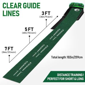 Indoor Golf Putter Training Set Auto Ball Return Golf Turf Practice Putting Mat Golf Putting Trainer