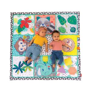 INFANTINO  Jumbo Sensory Discovery Mat™ - XL Size 48 inches x 48 inches (4ft x 4ft) Soft and Machine-Washable (Gym / Mat) Age Grade: 0 months+