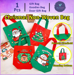 Merry Christmas Non Woven Fabric Gift Bag Student Nonwovens Storage Student Kids Christmas Tote Goodies Bag (159) 1pc 4pcs 8pcs Random