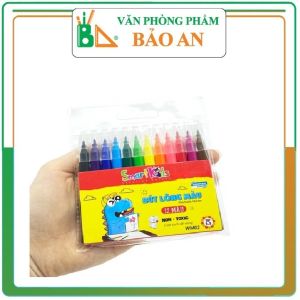 Bút lông màu rửa được 12 màu Smartkids WM02-- Văn phòng phẩm Bảo An