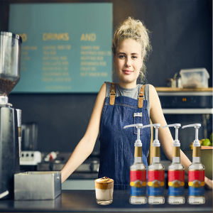 Fantic 1PC Syrup Pumps Dispenser Replacement Sauce Pressure Nozzle Bottle Pump Containers for Coffee Kitchen Seasoning Liquid