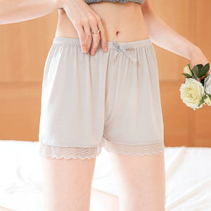 [SG Stock] Women Ice Silk Bow Lace Safety Pants/ Loose-Fit/Plus Size