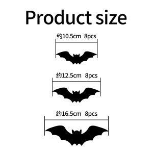 【Ready Stock】 2026 Creative LED Bat Night Light 3D Bat Decorative Light Purple Bat Wall Sticker Decor Halloween Home Decorations Holiday Gifts