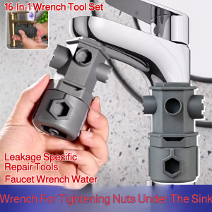 Multifunctional Faucet Wrench Water Heater Plumbing Installation Wrench Leakage Specific Repair Tools 16-In-1 Wrench Tool Set Kitchen And Bathroom Repair Wrench
