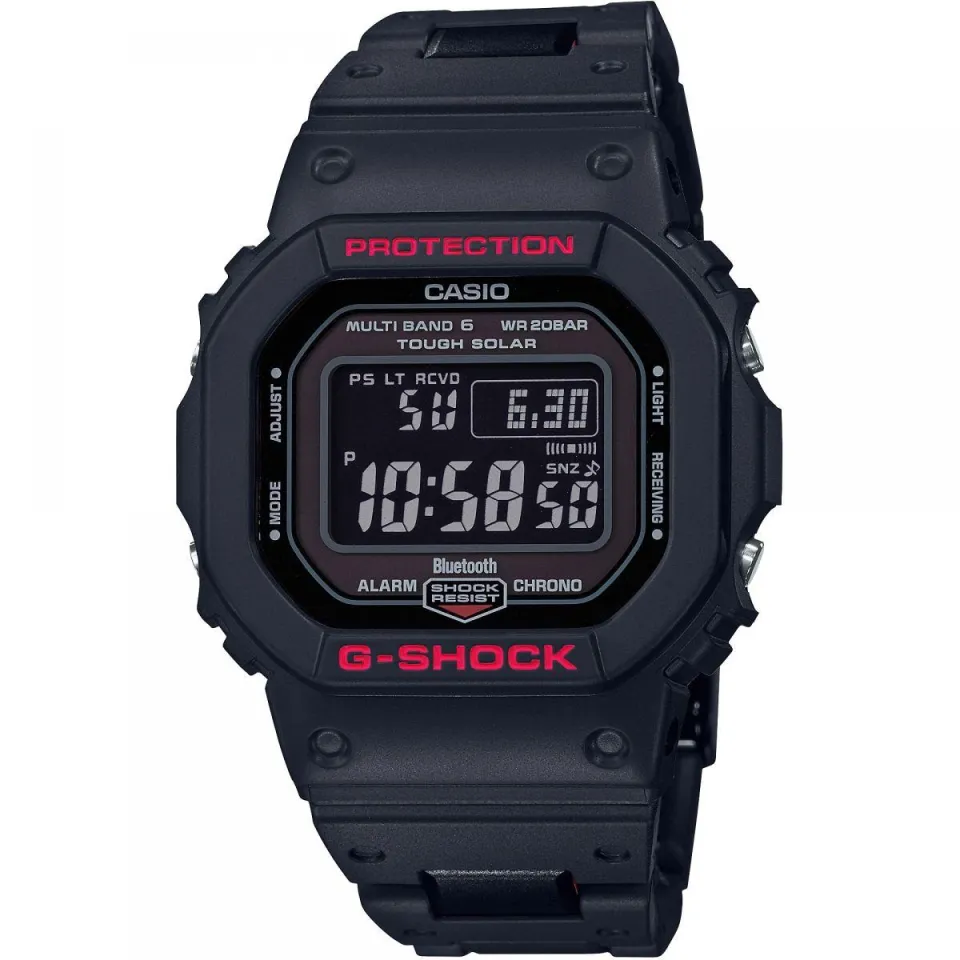 OFFICIAL WARRANTY Casio G SHOCK BLACK X RED Multiband 6 Bluetooth Tough Solar Watch GW B5600HR 1 GW B5600HR 1DR GW B5600HR Lazada