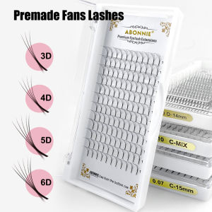 Lashes Premade Volume Fans Long Stem 3d Lash 8-15mm Russian Volume Pre made Lash Extension Faux Mink Eyelash Extensions