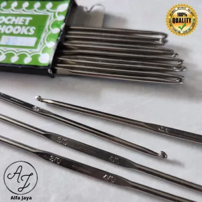 1 PCS JARUM HAKPEN ROSE DOBLE POINTED /JARUM RAJUT Crochet Hook ALUMUNIUM
