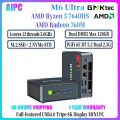 SZBOX Z66 Mini PC AMD Ryzen 5 6600U 24GB LPDDR5 Onboard 2x M.2 SSD
