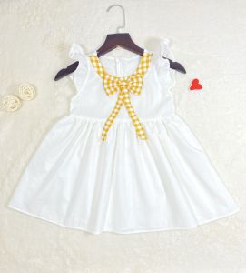 Đầm bé gáiváy trẻ em cánh tiên cổ phối caro SHOPMINAKIDS vải Linen siêu xinh cho bé size 0 đến 8 tuổi.