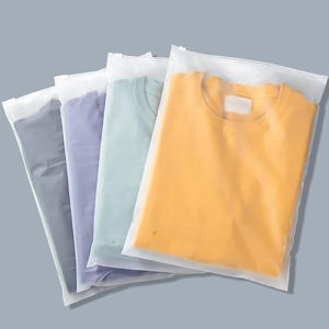 10PCS Transparent Scrub Clothes Zipper Bag PE Portable Storage Organizer Bag Ziplock Bag Waterproof Packaging Bag2026