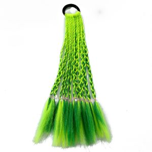 UUMIR 1PCS Colorful Children Hair Braids 30cm Rubber Bands Girls Wigs Ponytail Fashion Kids Hair Accessories Fake Braids
