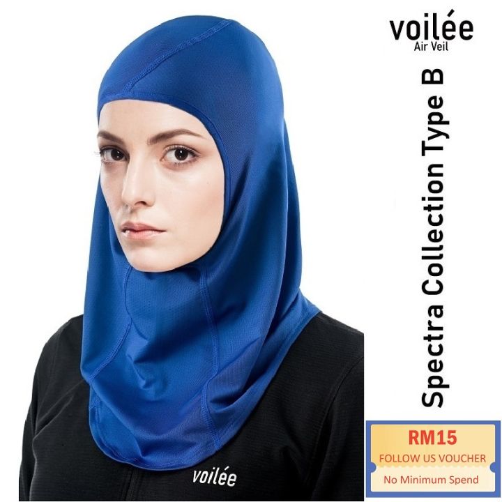Voilee Spectra Sport Hijab (Tudung Sukan Type B) Royal Blue Lazada
